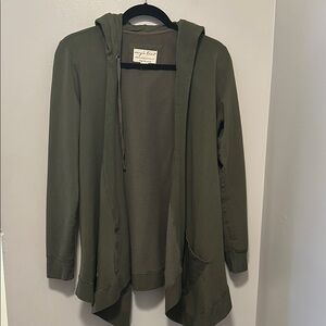 Evy's Tree Olive Green Hooded Cardigan